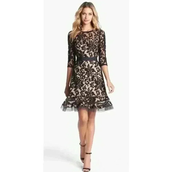 Tadashi Shoji ‘Kennedy’ Embroidered Lace Dress, Size 8 - Picture 1 of 5